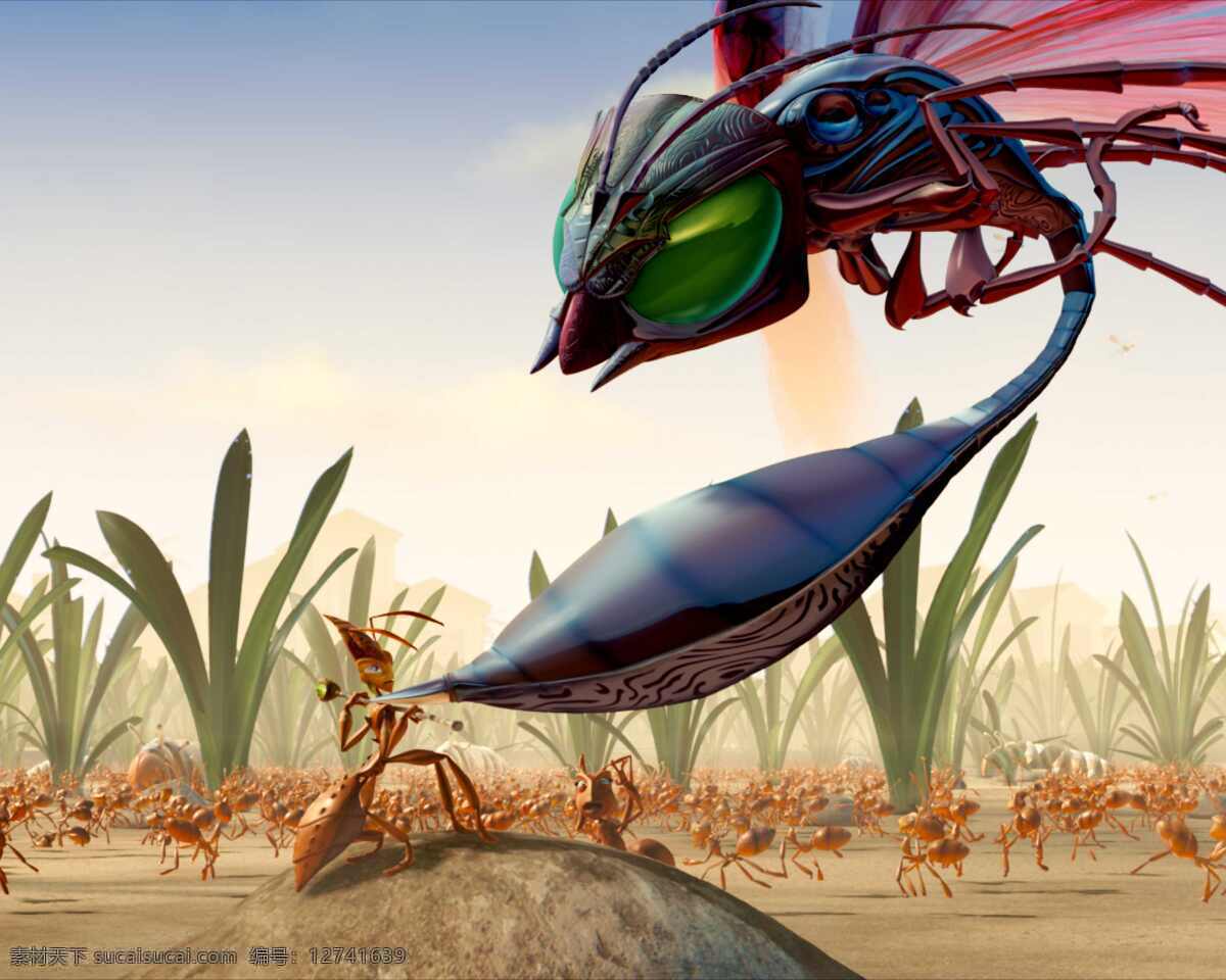 动漫动画 游戏 昆虫 蚂蚁 触角 植物 翅膀 草地 蚁群