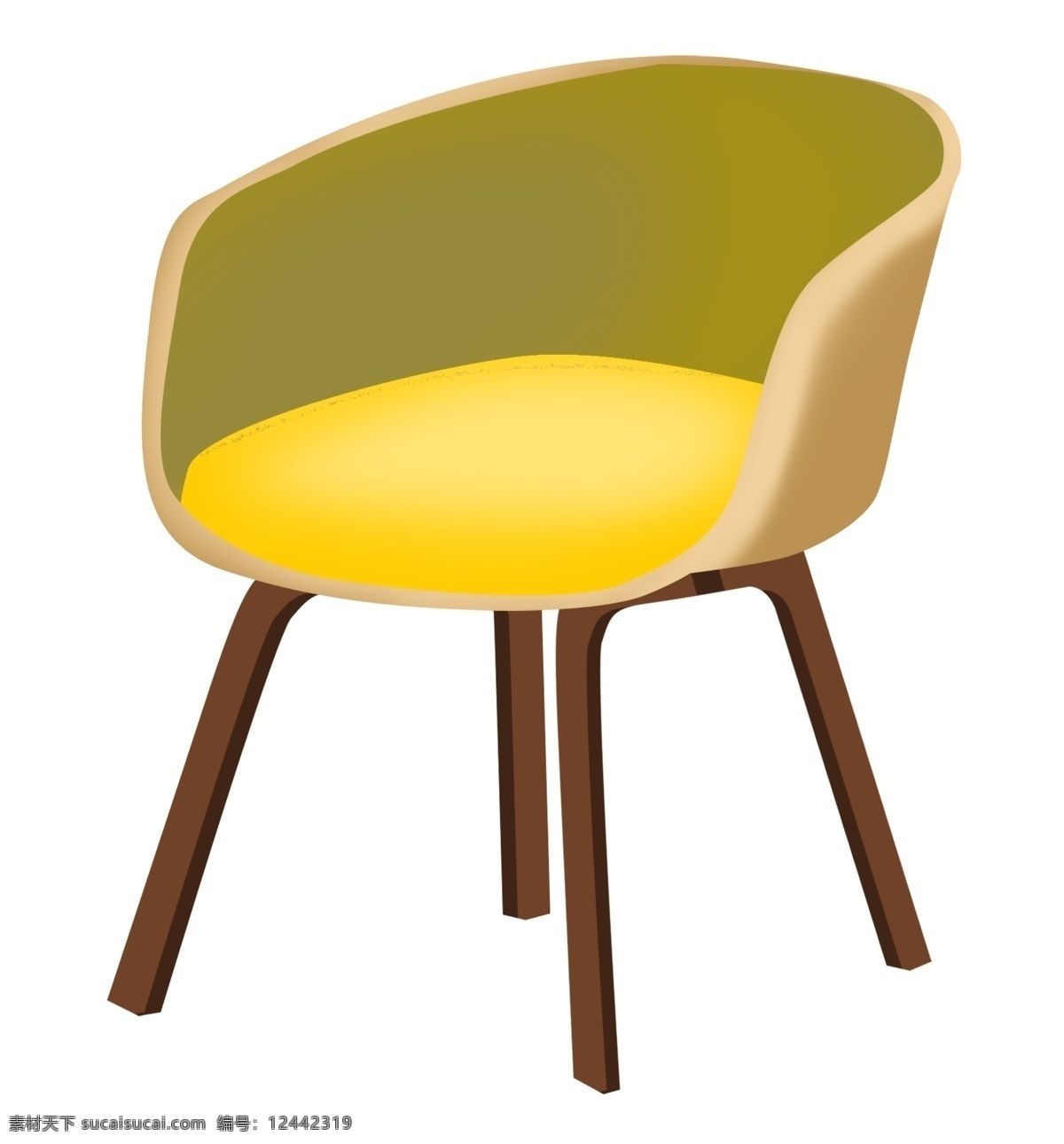 黄色 椅子 家具 插画 黄色的椅子 卡通插画 椅子插画 家具插画 家具椅子 凳子座位 舒服的椅子
