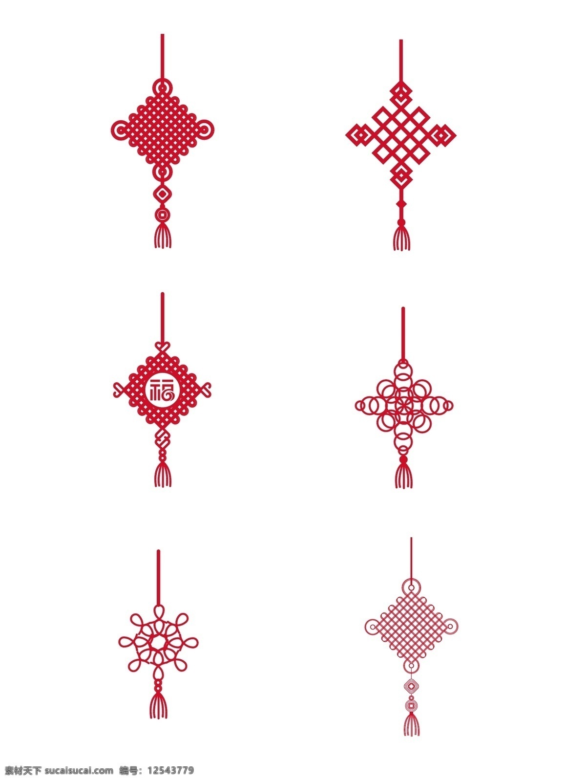 红色 中国结 节日 装饰 矢量 元素 节日装饰 中国元素 装饰图案