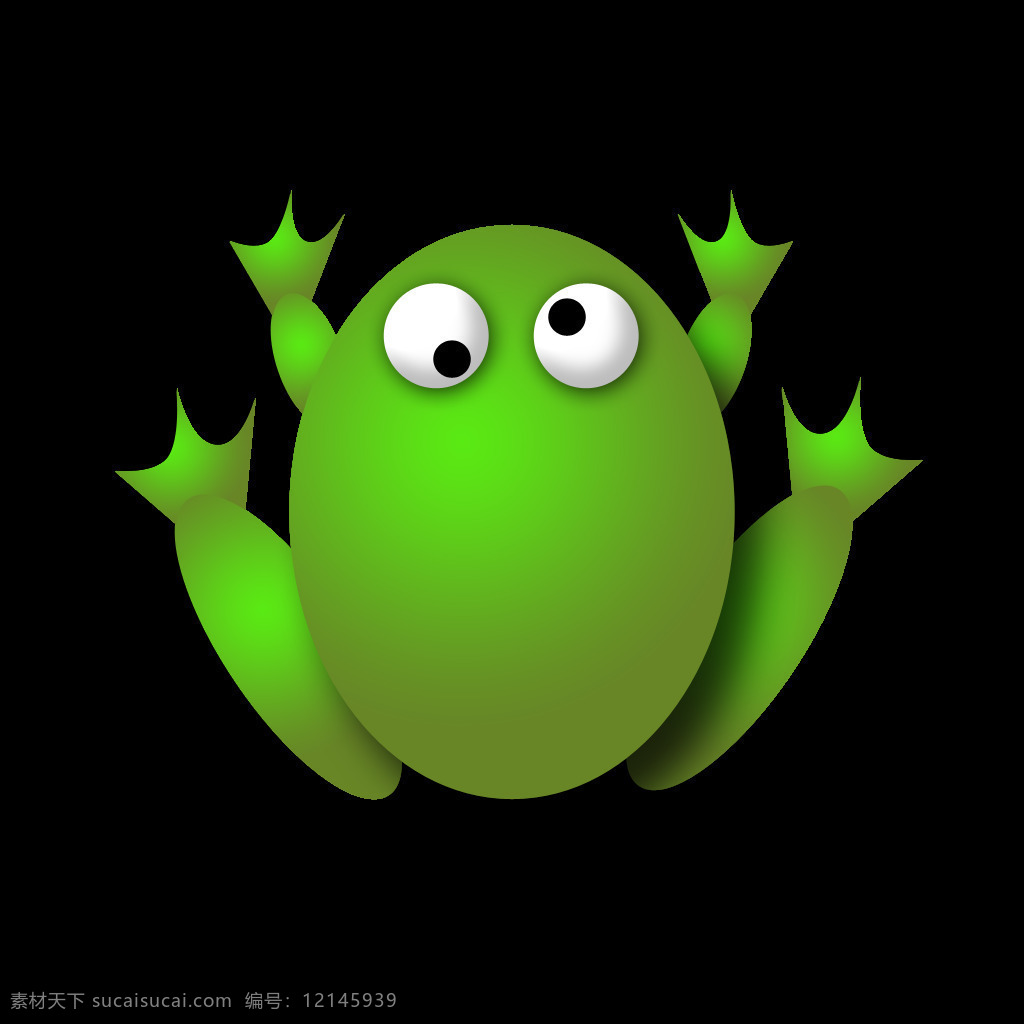 手绘 卡通 绿色 青蛙 免 抠 透明 漂亮 元素 青蛙素材 蛙类动物