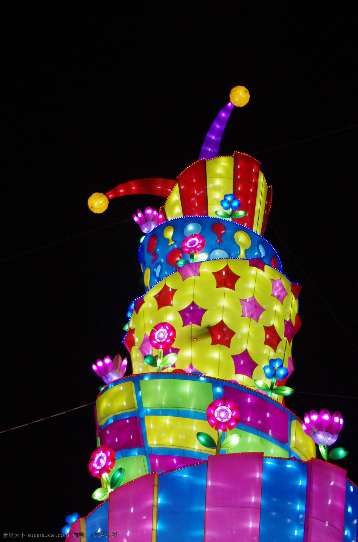 成都 国色天香 平安夜 之行 灯 旅游摄影 人文景观 夜晚 灯景 巨型蛋糕 家居装饰素材 灯饰素材