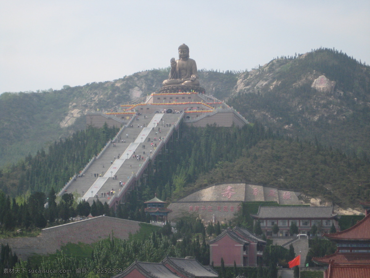 南山大佛 龙口 南山 大佛 佛像 阿弥陀佛 铜佛 旅游摄影 国内旅游 摄影图库