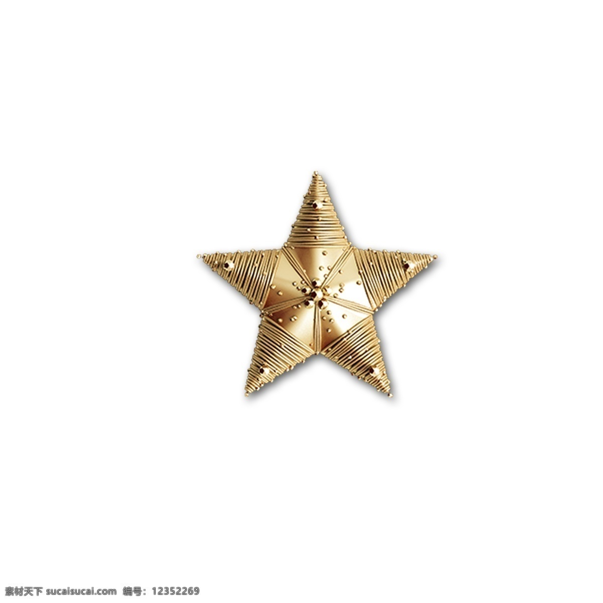 金色 五角星 图案 星星 装饰