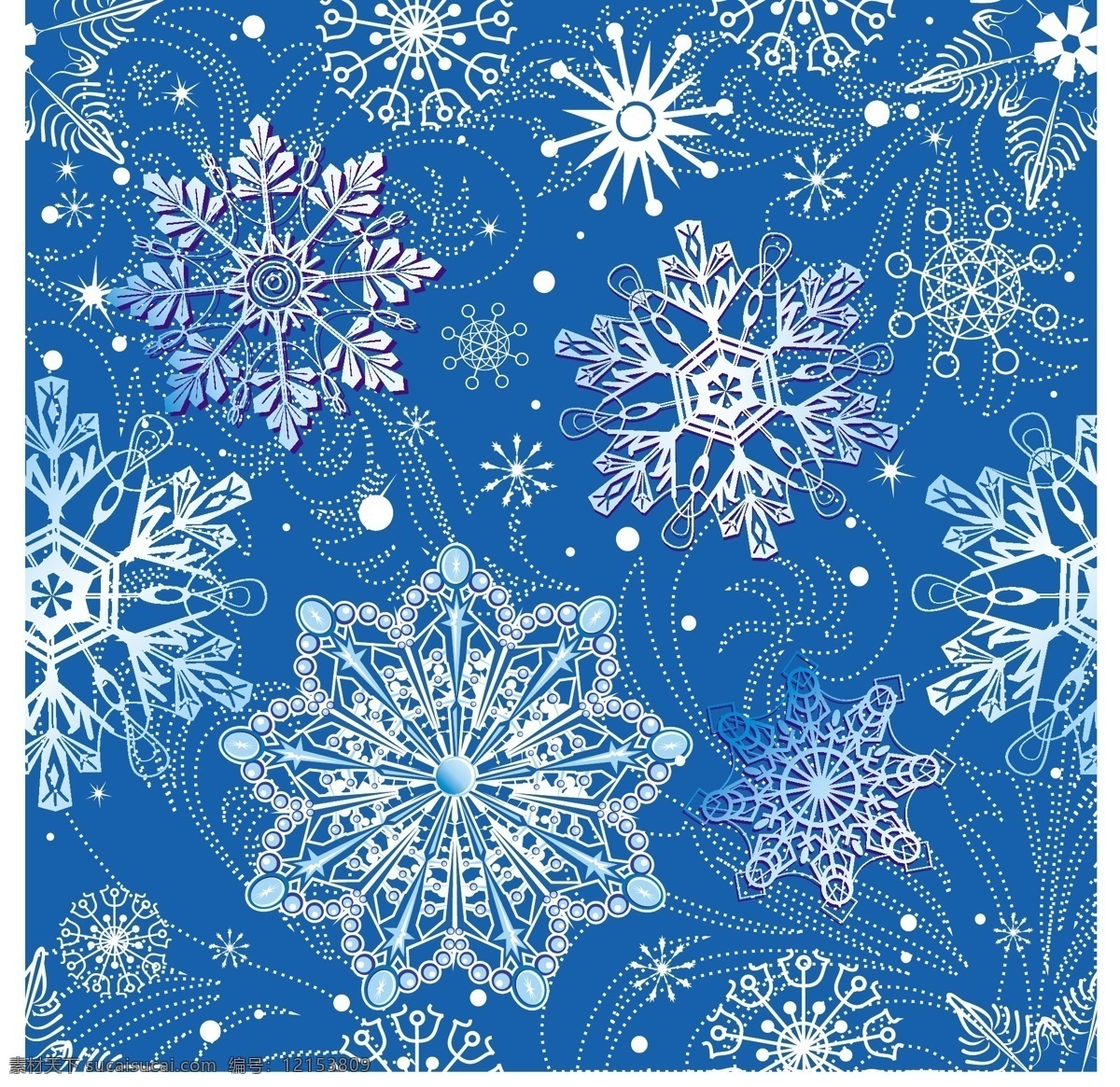 雪花 图案 背景 插画 璀璨 底纹 花纹 华丽