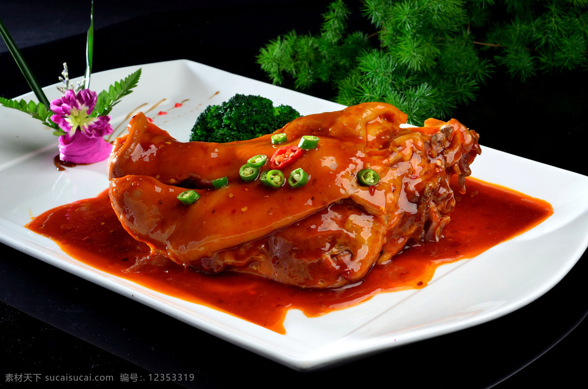 红扒猪脸 美食 传统美食 餐饮美食 高清菜谱用图