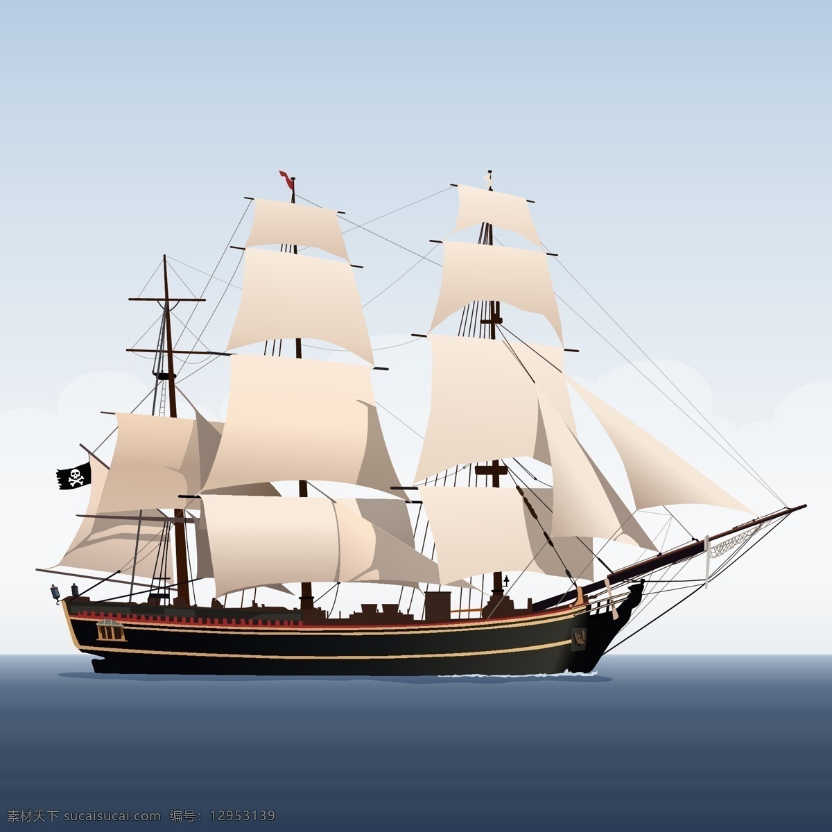帆船矢量素材 帆船矢量 帆船素材 帆船背景 帆船 共享设计矢量 现代科技 交通工具