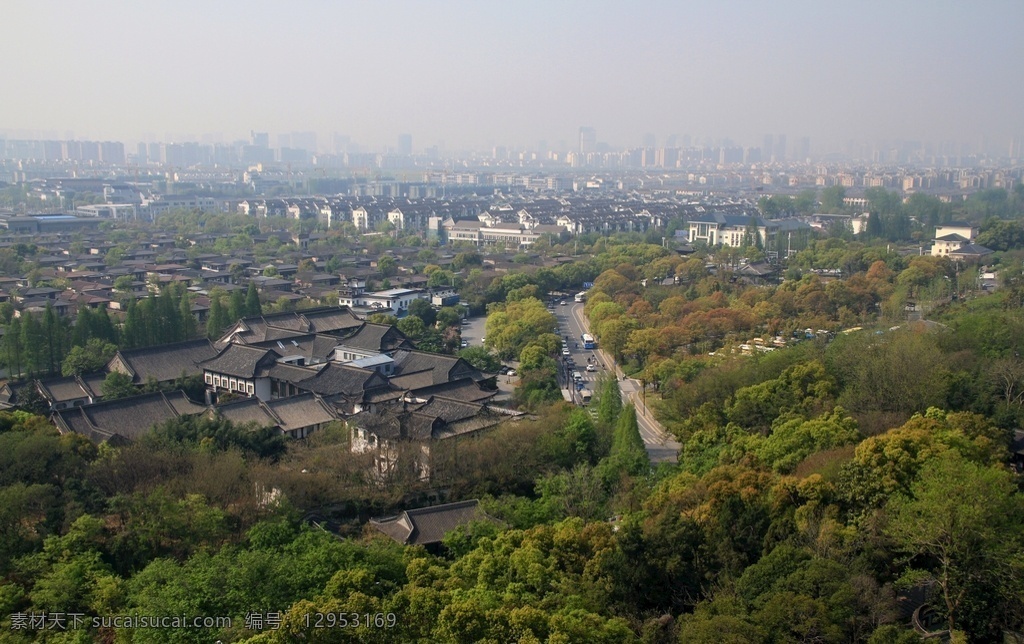 鸟瞰扬州 扬州 蜀冈 风光 美丽 绿色 旅游摄影 国内旅游