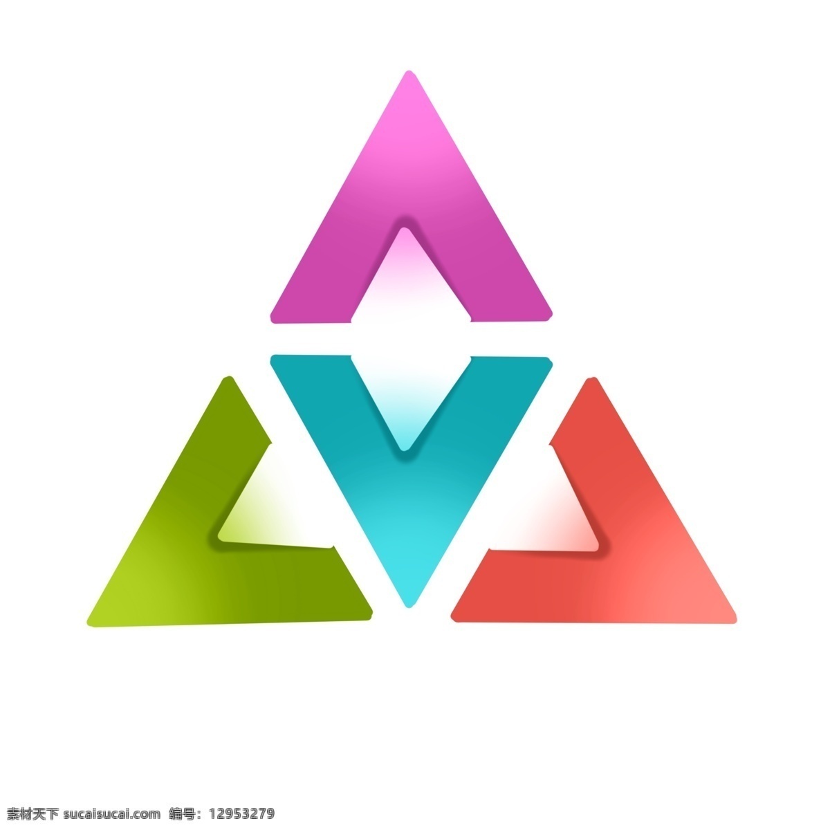 三角形 图表 插画 三角形图表 ppt图表 图表装饰 图表插画 彩色的箭头 创意图表 立体图表