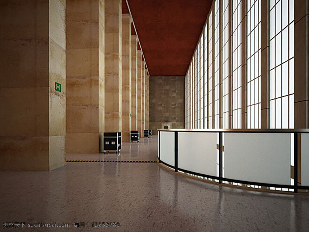 走廊 模型 3d模型素材 3d模型下载 客厅 模型素材 室内模型 室内设计 室内装饰 max 黑色