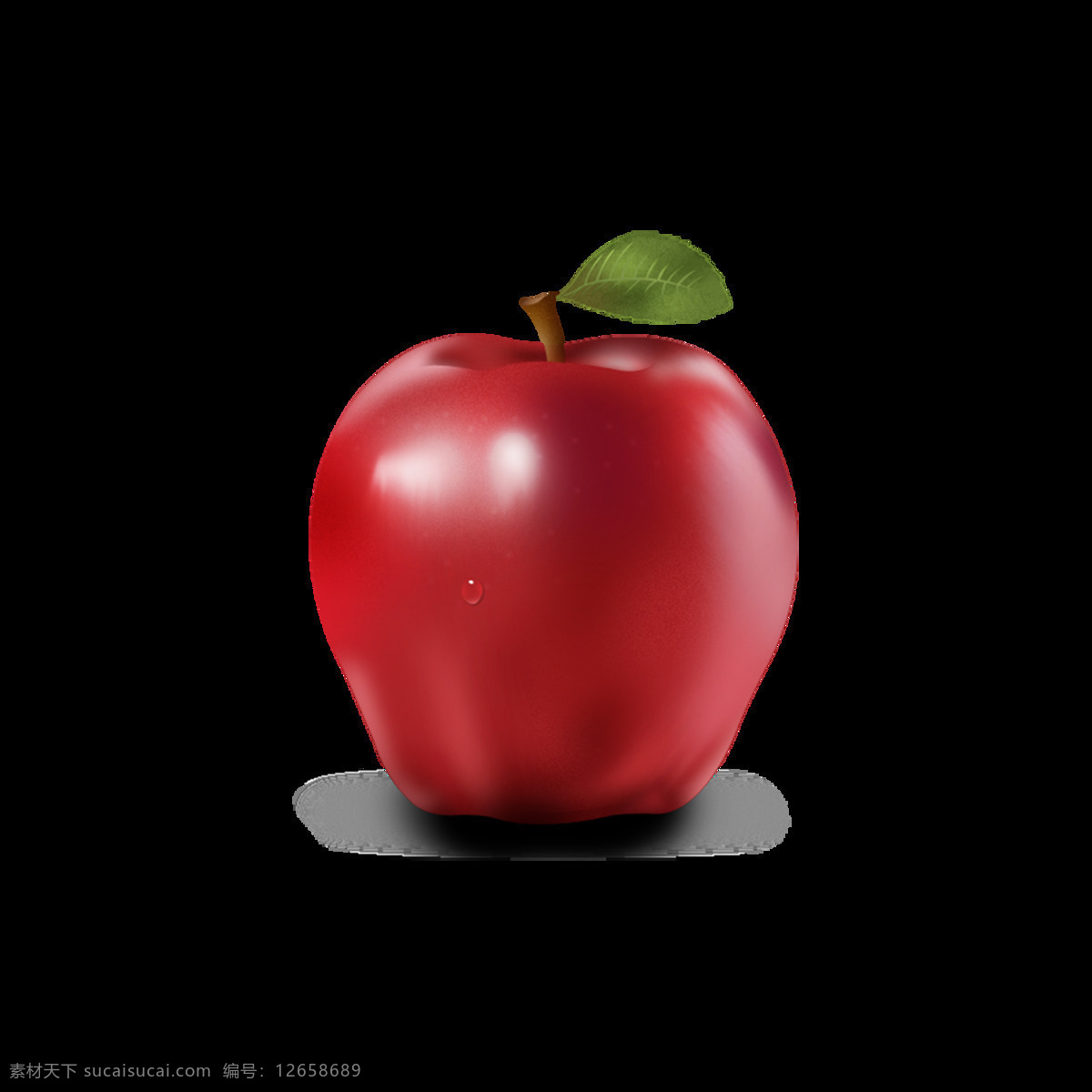 矢量 红色 苹果 元素 水果
