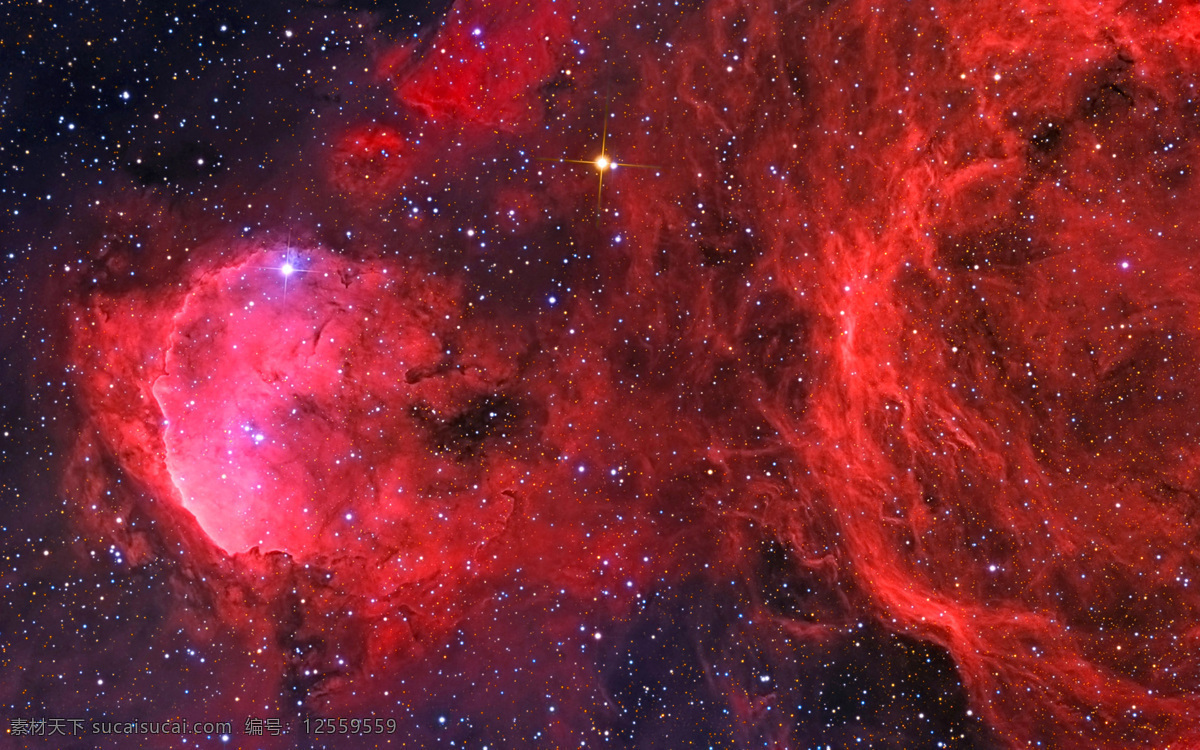 红色星云 创意 夜晚 星空 太空 红色 星云 自然景观 自然风光