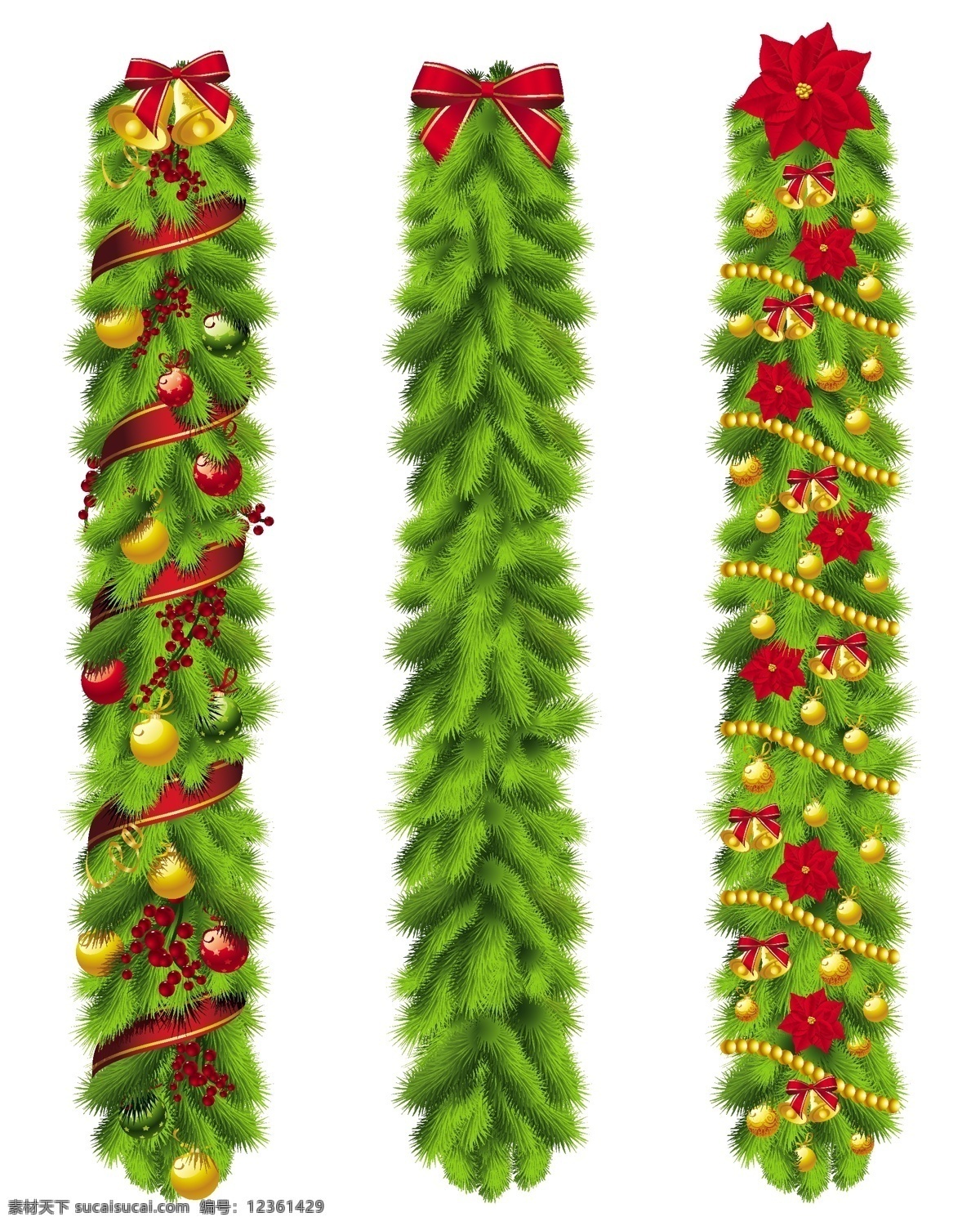 潮流 蝴蝶结 节日素材 铃铛 绿色 圣诞 圣诞节 圣诞球 松树枝 装饰 矢量 模板下载 丝带 元素 时尚 圣诞主题 家居装饰素材
