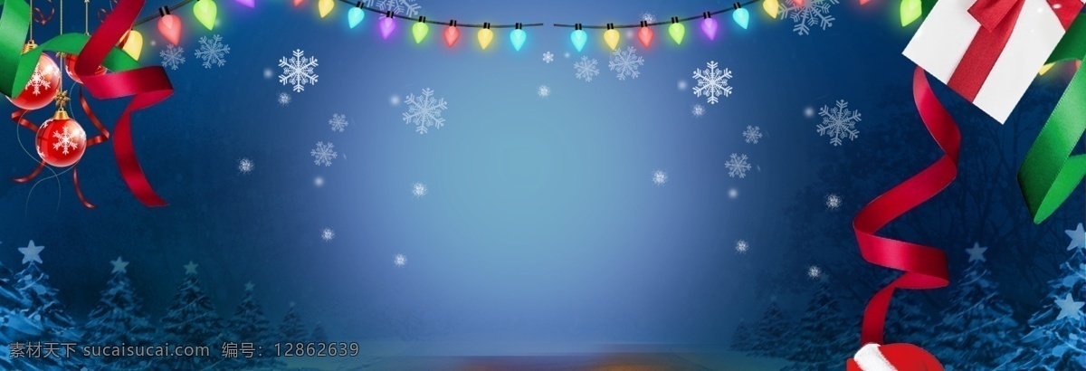 梦幻 圣诞 圣诞节 浪漫 banner 背景 光效 可爱 雪花 卡通 圣诞老人 雪人 袜子 欢乐 扁平风 圣诞树