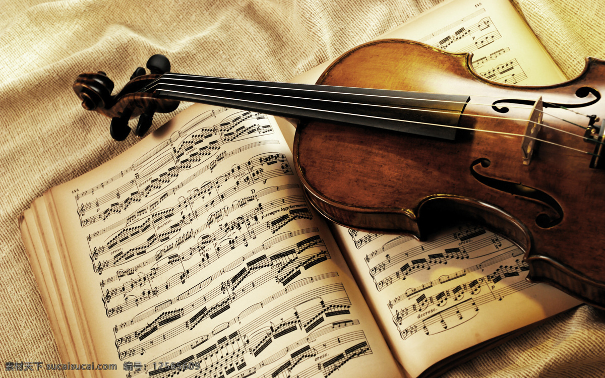 乐器 小提琴 高清 古典 五线谱 乐谱 唯美