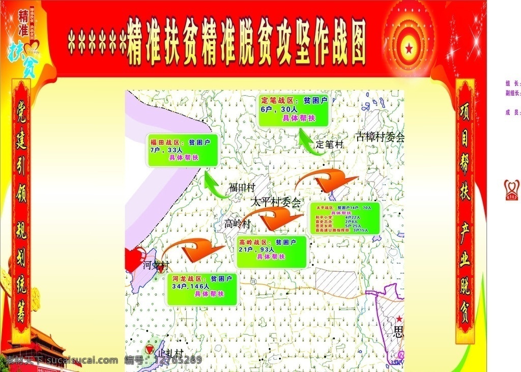 作战图 精准作战图 扶贫作战图 乡村扶贫 攻坚作战图