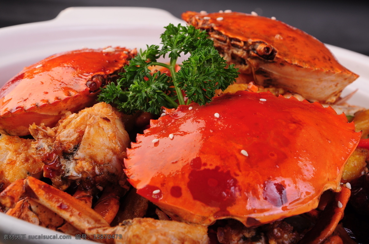 私家香辣蟹 海飞蟹 缅甸黑蟹 花盖蟹 螃蟹 餐饮美食 传统美食