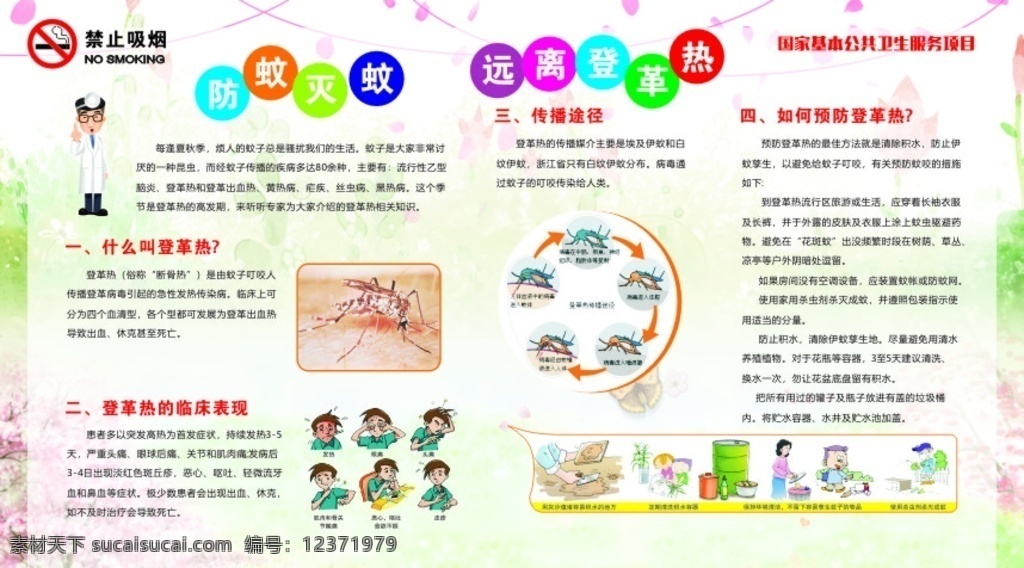 登革热 健康 宣传栏 健康教育 广告 背景 模板 海报 画面