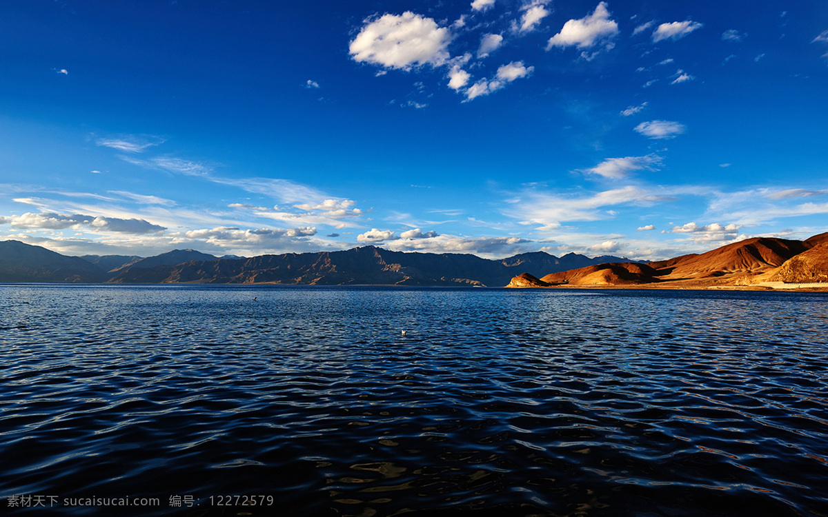 青海 班 公 湖 优美 自然风光 风景 高清 湖泊 蓝天 白云 班公湖 自然景观 自然风景