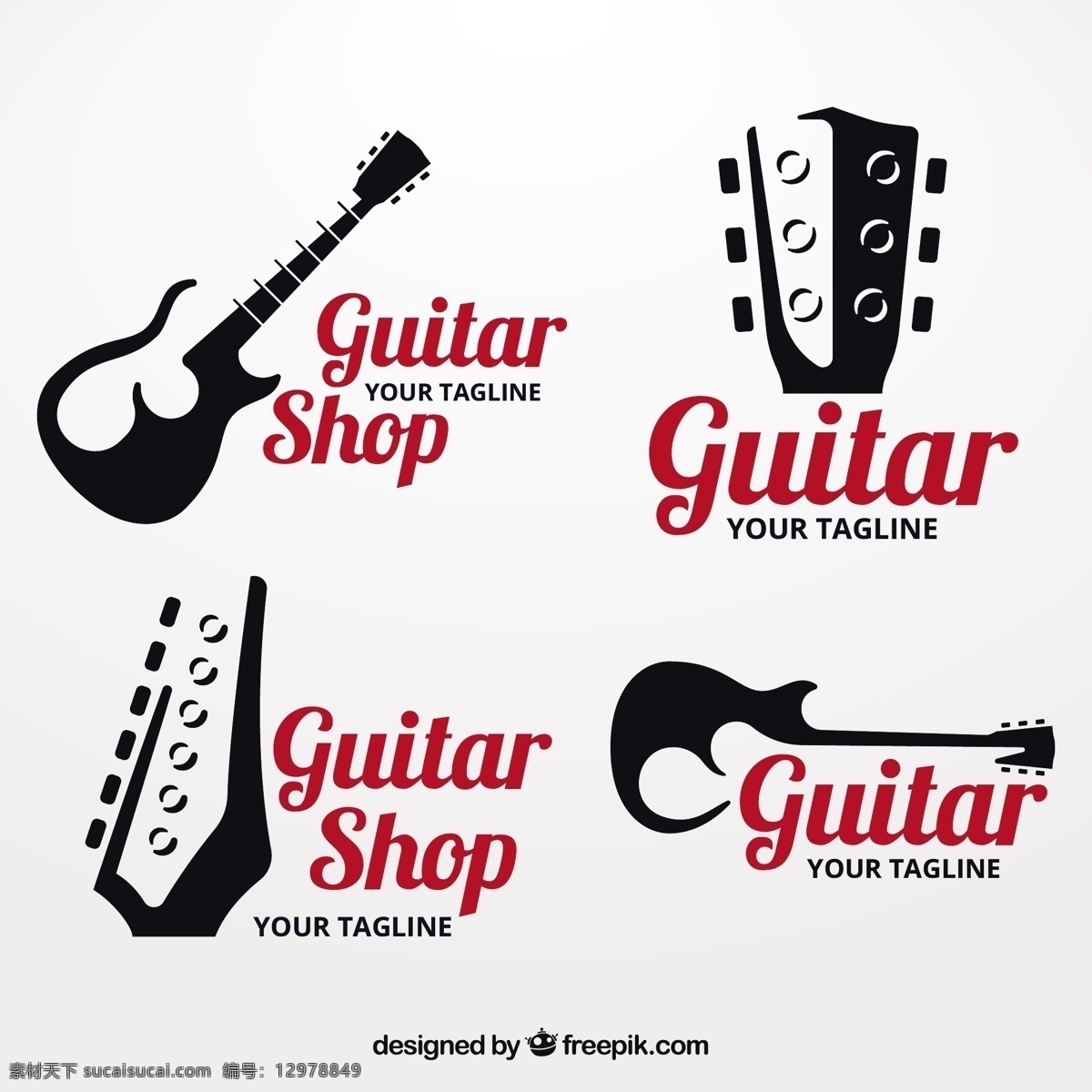 带 剪影 吉他 标志 包 企业 音乐 线 标签 颜色 商店 摇滚 公司 企业形象 品牌 现代 音响 音乐会 播放 音乐标志