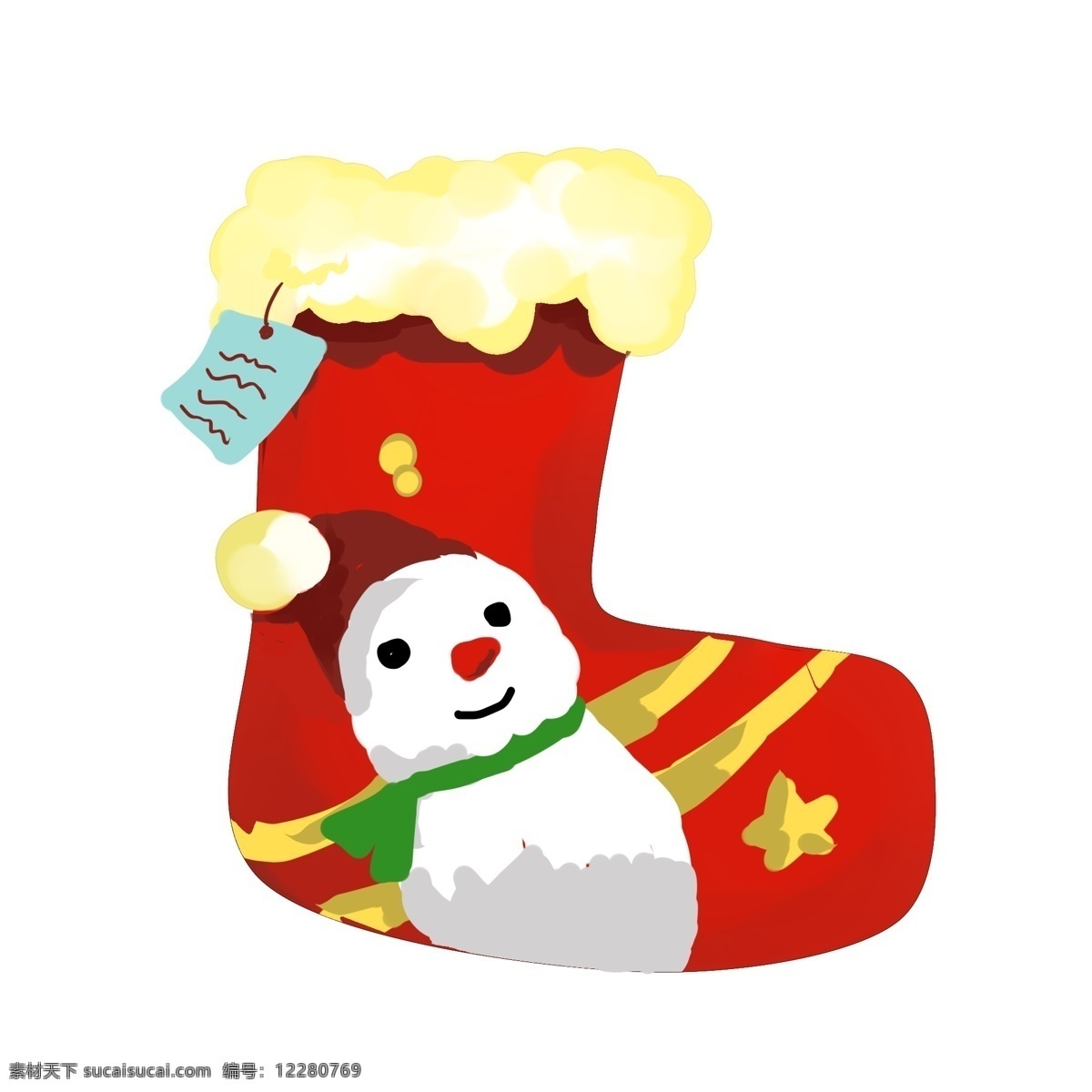 雪人 红色 圣诞 袜子 卡通袜子 棉袜 厚袜子 圣诞袜 冬季 冬天 寒冷 御寒 保暖 红色袜子 棉织品 白色雪人