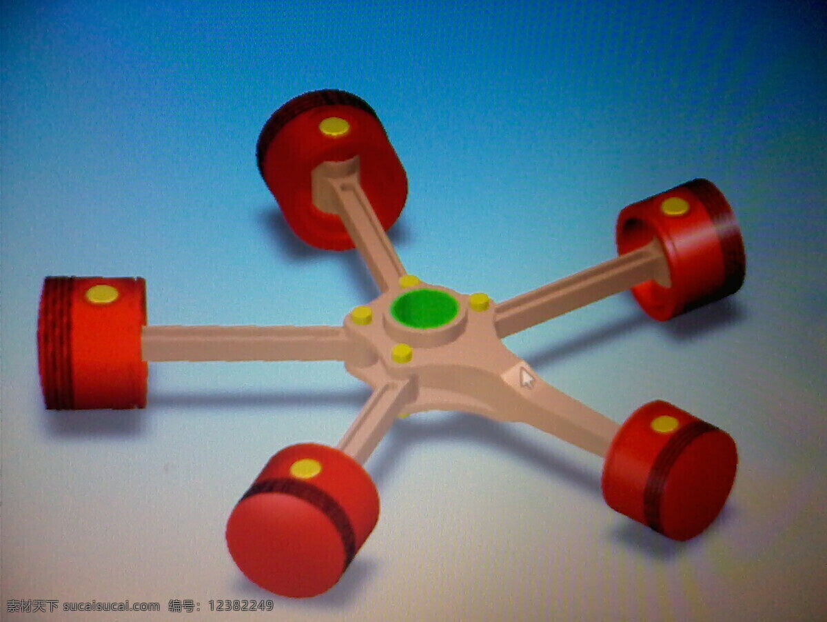 径向 引擎 机械设计 汽车 3d模型素材 其他3d模型