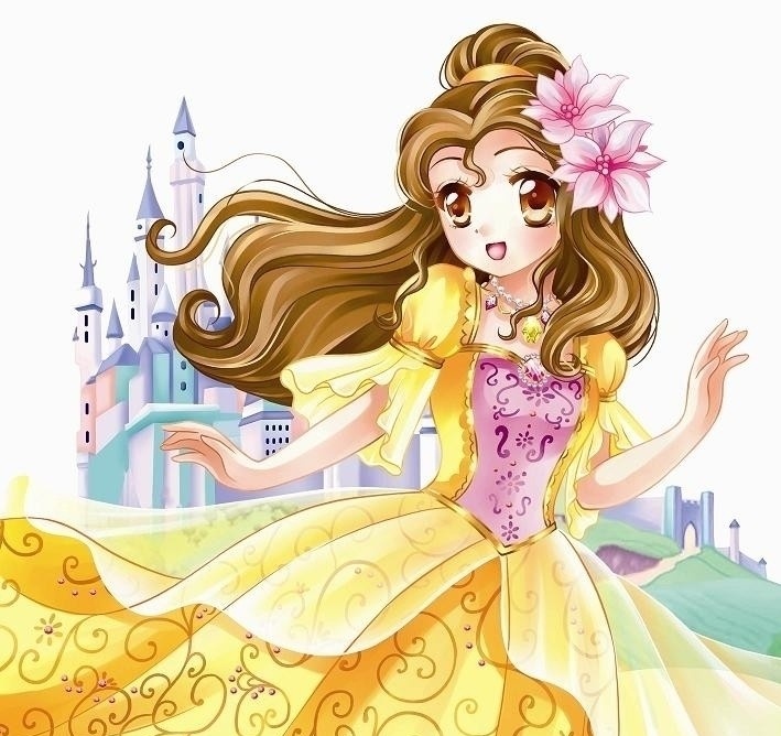 卡通公主城堡 可爱 美少女 服装 卡通 换装秀 公主 动漫 城堡 广告设计模板 源文件