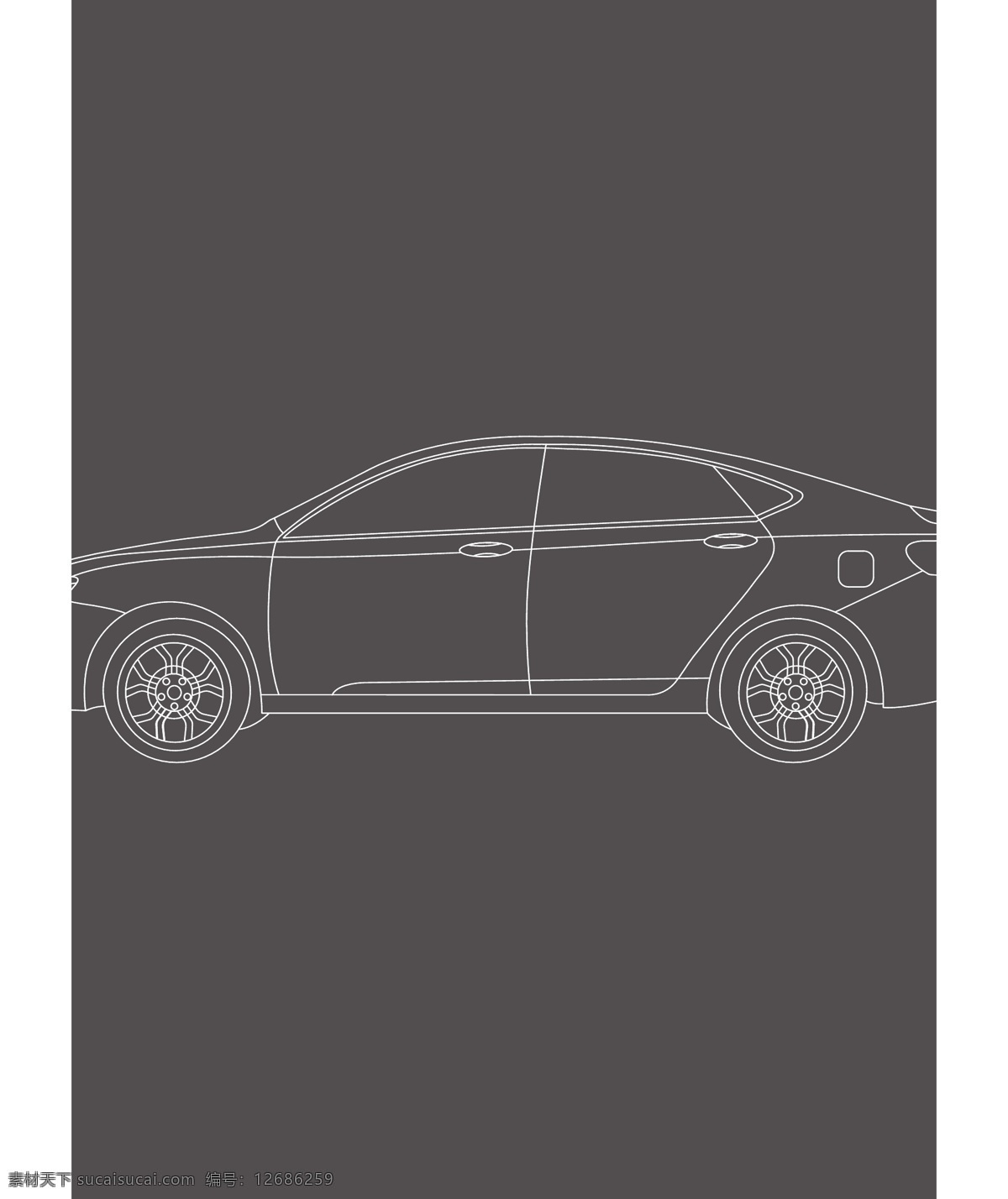 汽车 半侧 线条 矢量图 吉利汽车 轿车 跑车 车 车身 汽车设计 汽车工业设计 侧面 车身侧面 汽车侧面 绘画素材