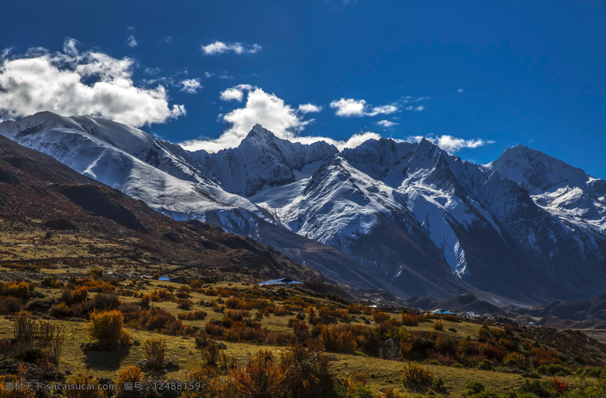 美丽 西藏 古 冰川 风景 山脉 雪山 冰山 山峰