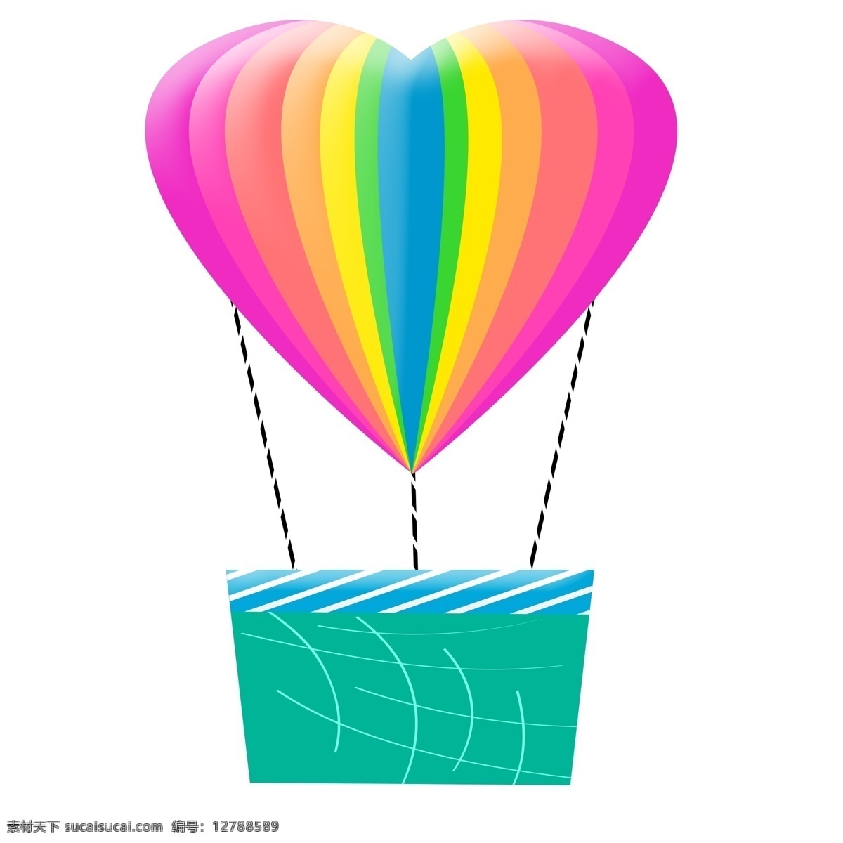 浪漫 彩色 热气球 原创 商用 元素 设计元素 装饰 装饰图案 飞舞 图案元素