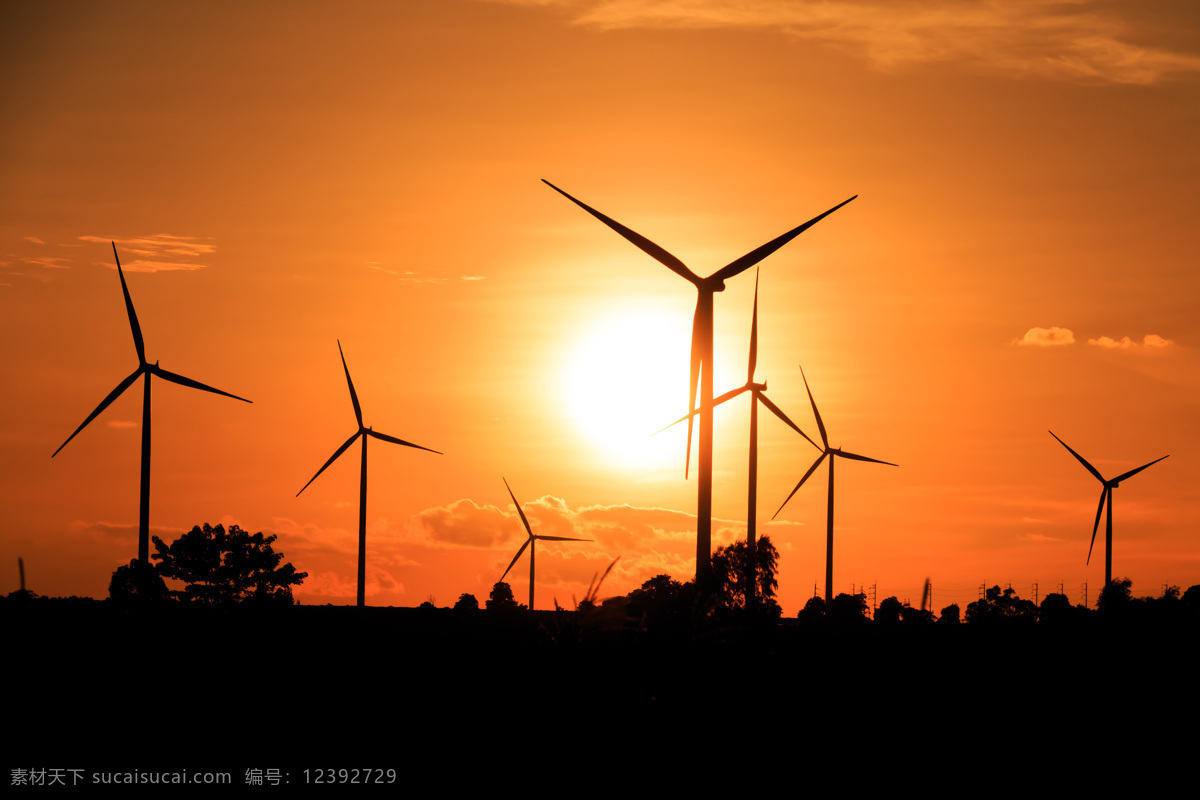 风力发电 唯美 炫酷 发电 能源 清洁能源 工业发电 环保工业发电 现代科技 工业生产