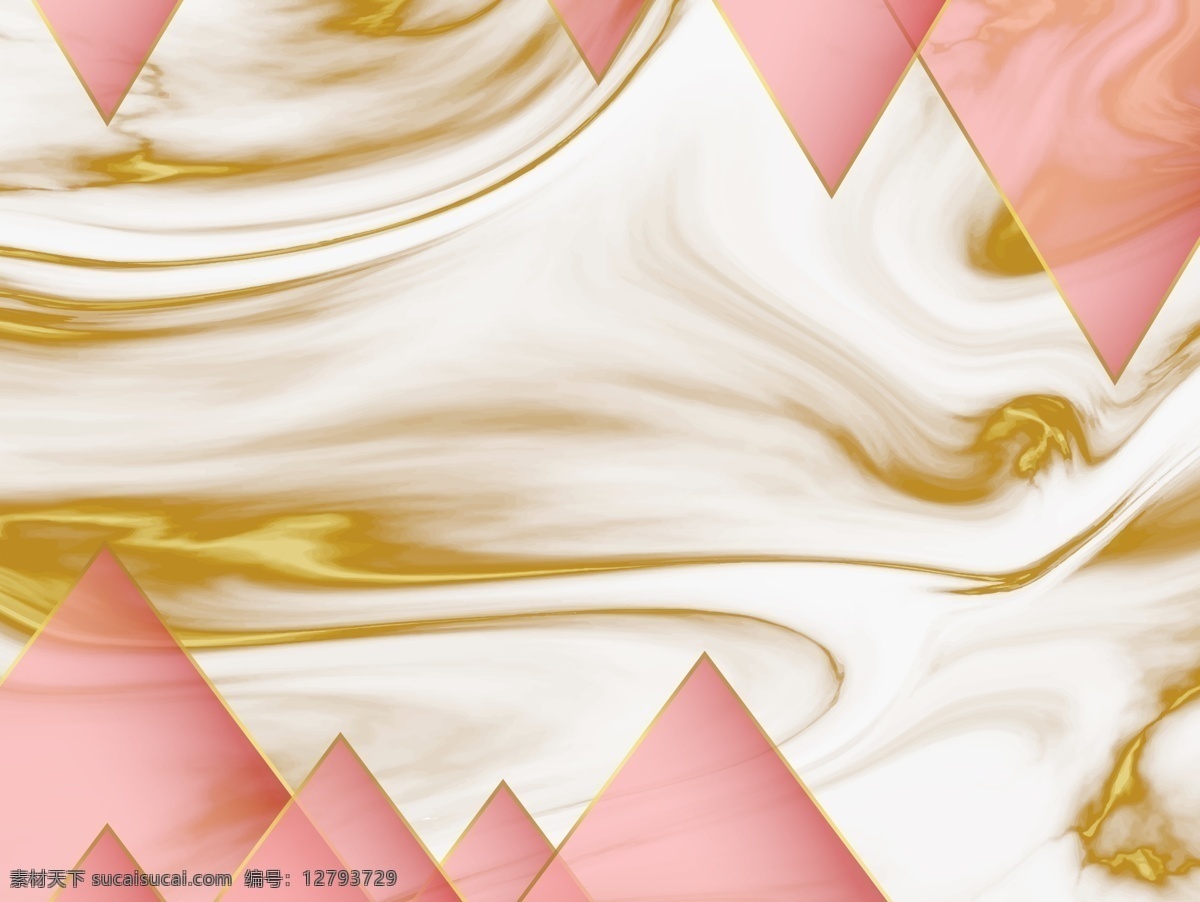 大理石 金色 几何 抽象 时尚 纹理 石头 艺术 数码 粉色