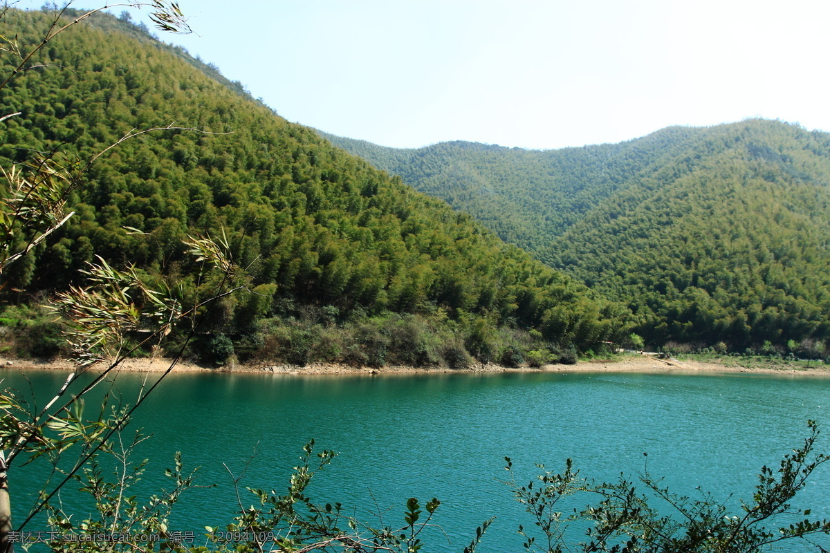 景点 绿山 绿树 山峦 山水风景 水面 自然景观 南山 竹海 南山竹海 溧阳 天目湖旅游 矢量图 日常生活