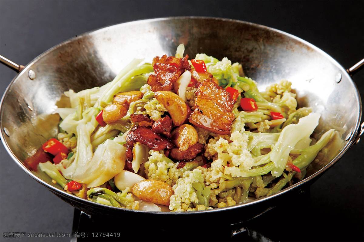 干锅有机菜花 美食 传统美食 餐饮美食 高清菜谱用图