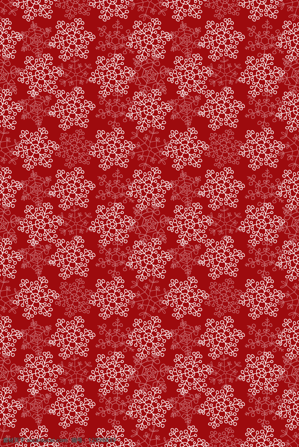 圣诞节 雪花 背景图 红色 卡哇伊 红 白 底纹边框 背景底纹