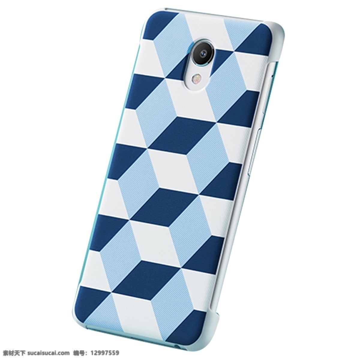 创意 图案 手机壳 蓝色 方形 装饰素材