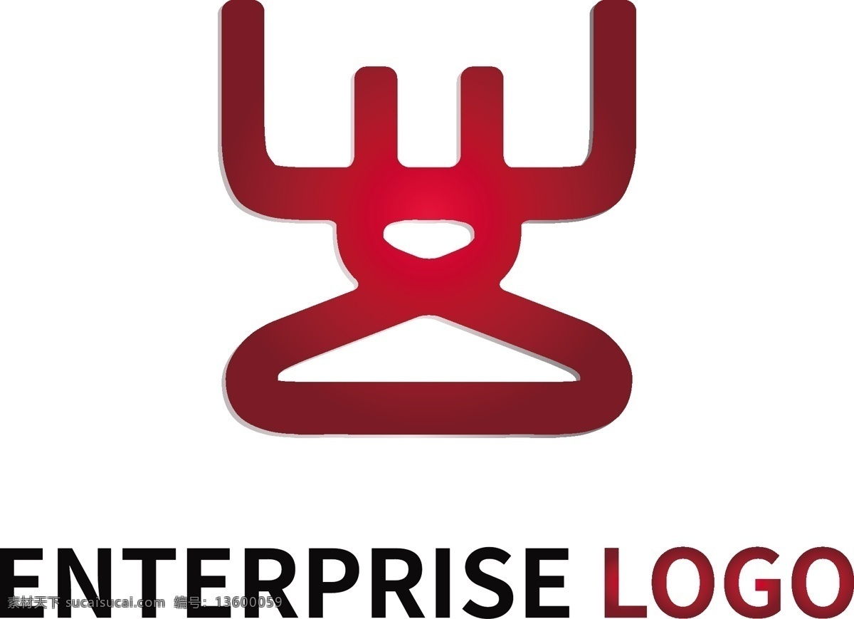 商务 古风 logo 标志 红色 酒店 中医元素 文化 logo设计