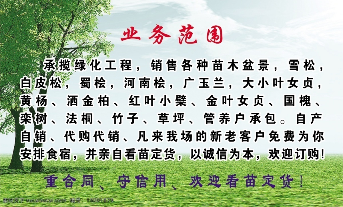 苗木名片 苗木 源文件 高清 黑色