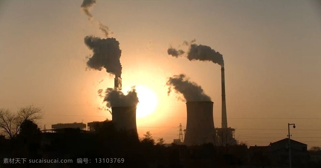 火电厂 延时 电厂 延时摄影 环境污染 电厂烟囱 多媒体 实拍视频 mov