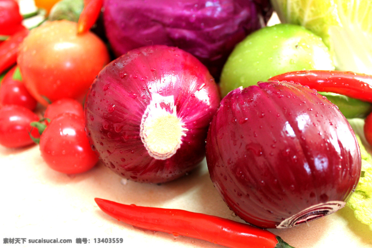 蔬菜摄影 蔬菜 洋葱 有机 绿色 西红柿 辣椒 圣女果 紫甘蓝 无公害 高清摄影 高清蔬果摄影 餐饮美食 食物原料