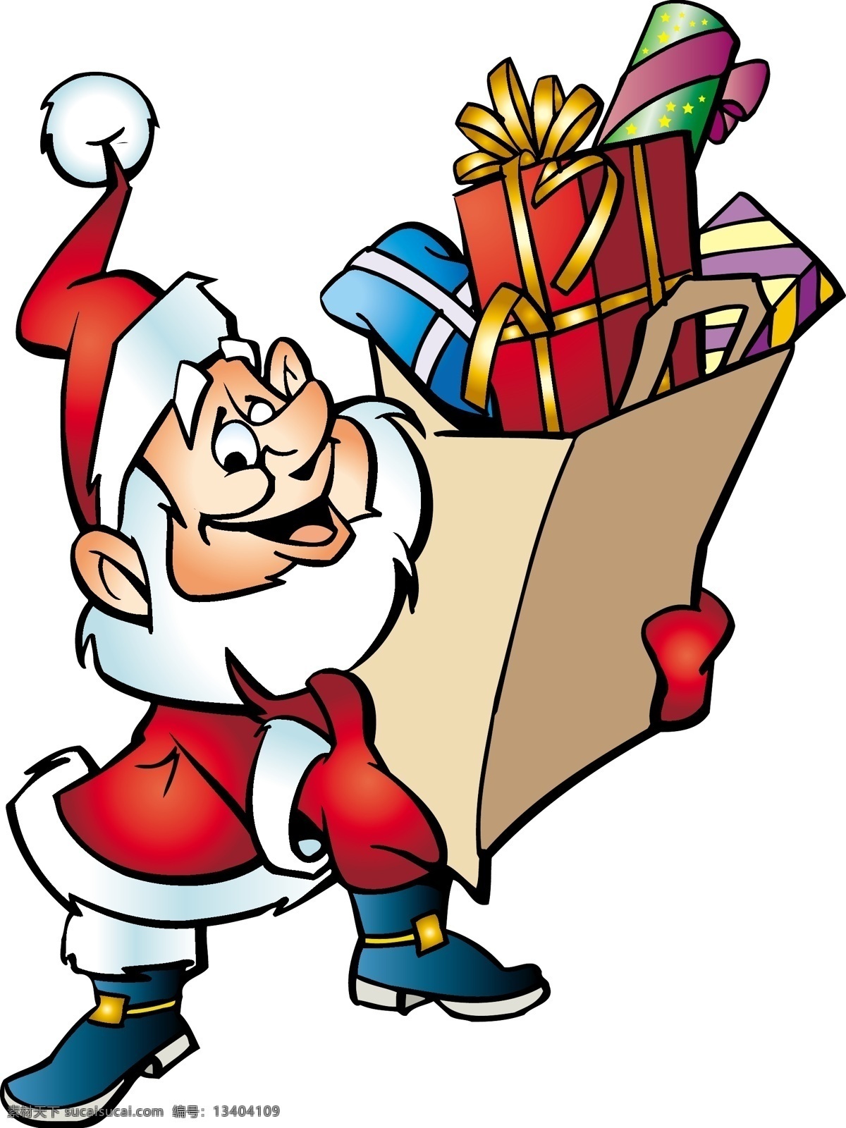 缤纷 圣诞节 系列 鸡腿 礼物 麋鹿 圣诞插画 圣诞老人 圣诞树 雪橇 烟囱 圣诞大餐 矢量