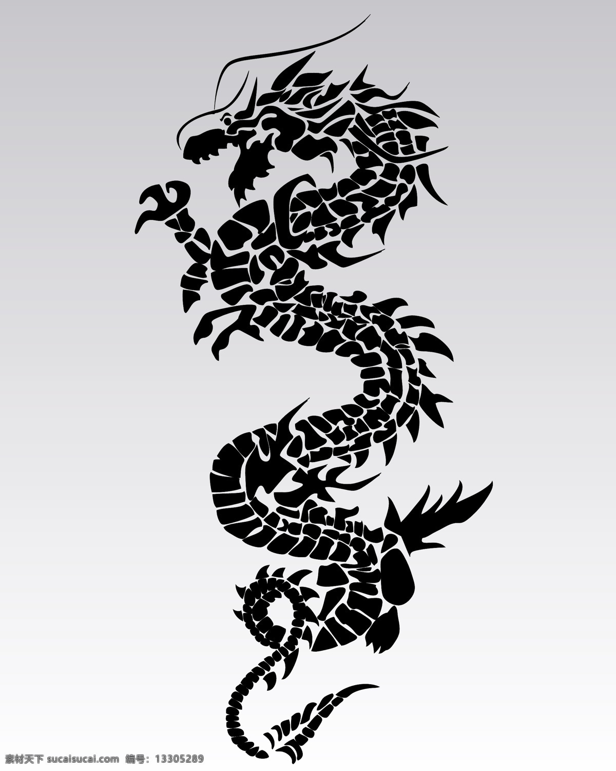 卡通龙 西方龙 印花图案 底纹边框 矢量素材 白色