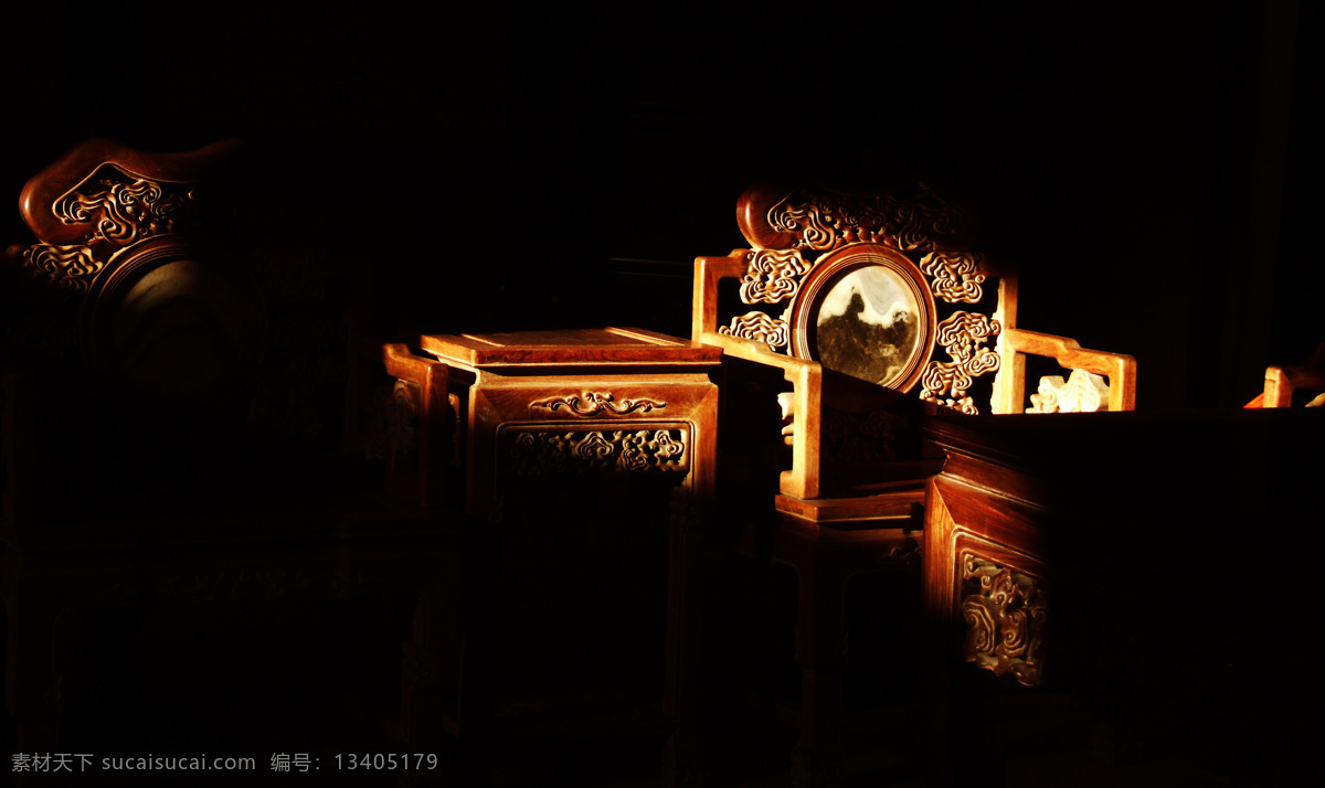 一抹晨曦 中式桌子 椅子 周庄文化 文化艺术 古典艺术 艺术 古典文化