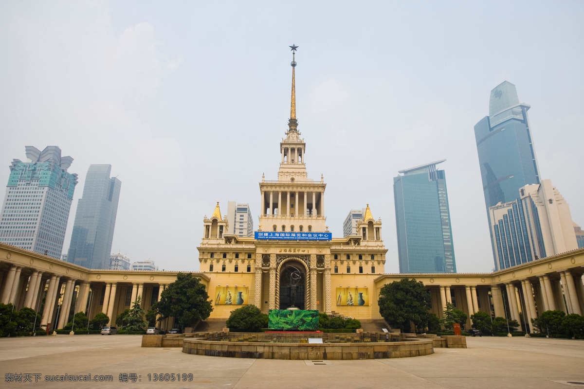 展览馆 白云 建筑 建筑摄影 建筑园林 蓝天 上海 天空 上海展览馆 装饰素材 展示设计