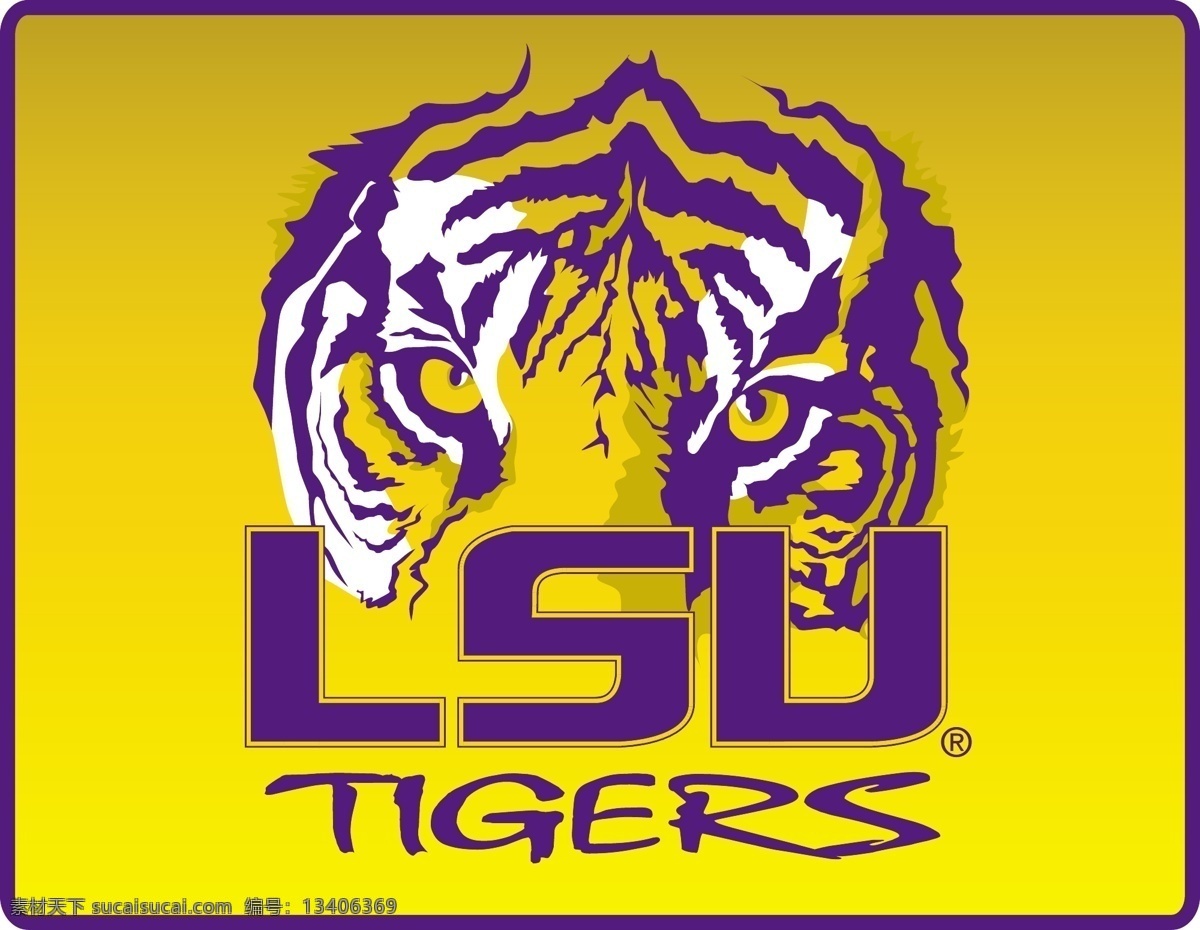 lsu 老虎 标识 公司 免费 品牌 品牌标识 商标 矢量标志下载 免费矢量标识 矢量 psd源文件 logo设计