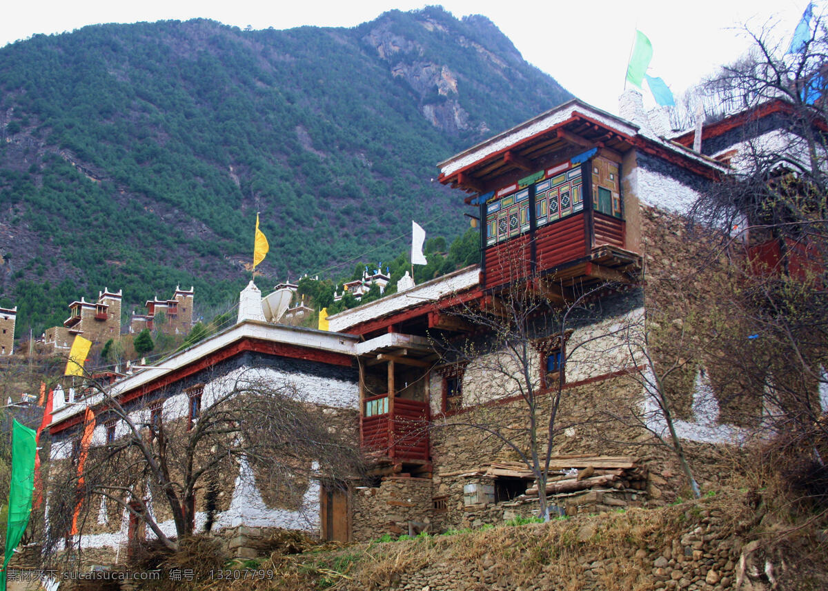 藏寨 美人谷 丹巴 山水风景 自然景观