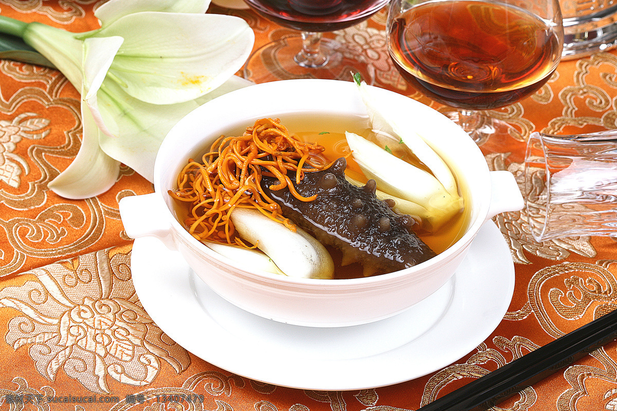 鲍鱼海鲜汤 鲍鱼汤 海参汤 海鲜汤 营养汤 餐饮美食 传统美食