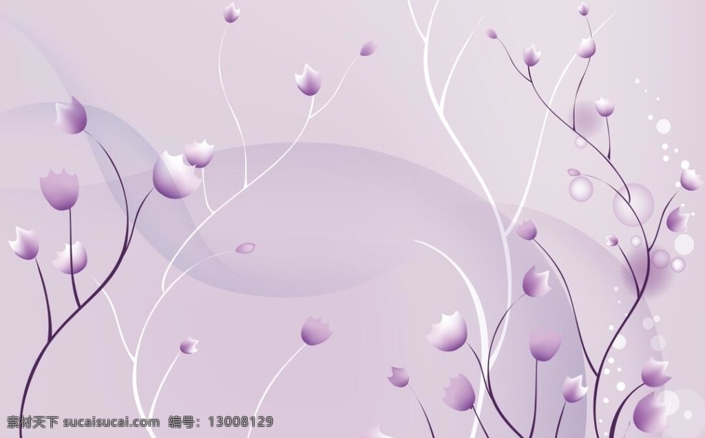 梦幻 紫色 花卉 植物 背景墙 移门 花朵 花瓣 背景墙移门 底纹边框 移门图案
