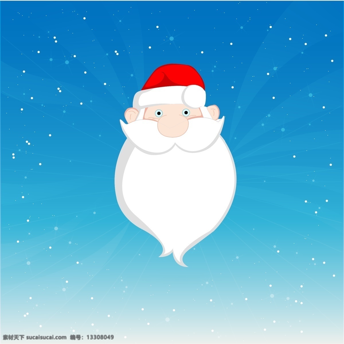 圣诞老人 卡通 精美 矢量 圣诞节 礼物 白胡子 可爱 矢量图片