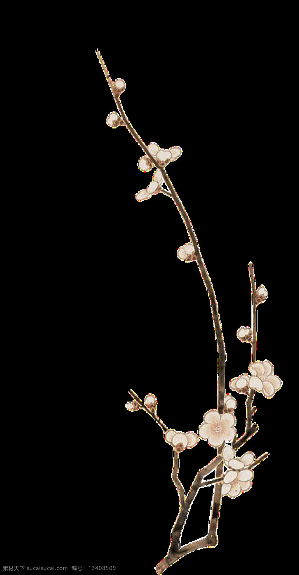 咏 梅 透明 装饰 传统 简约 梅花 水墨 小清新