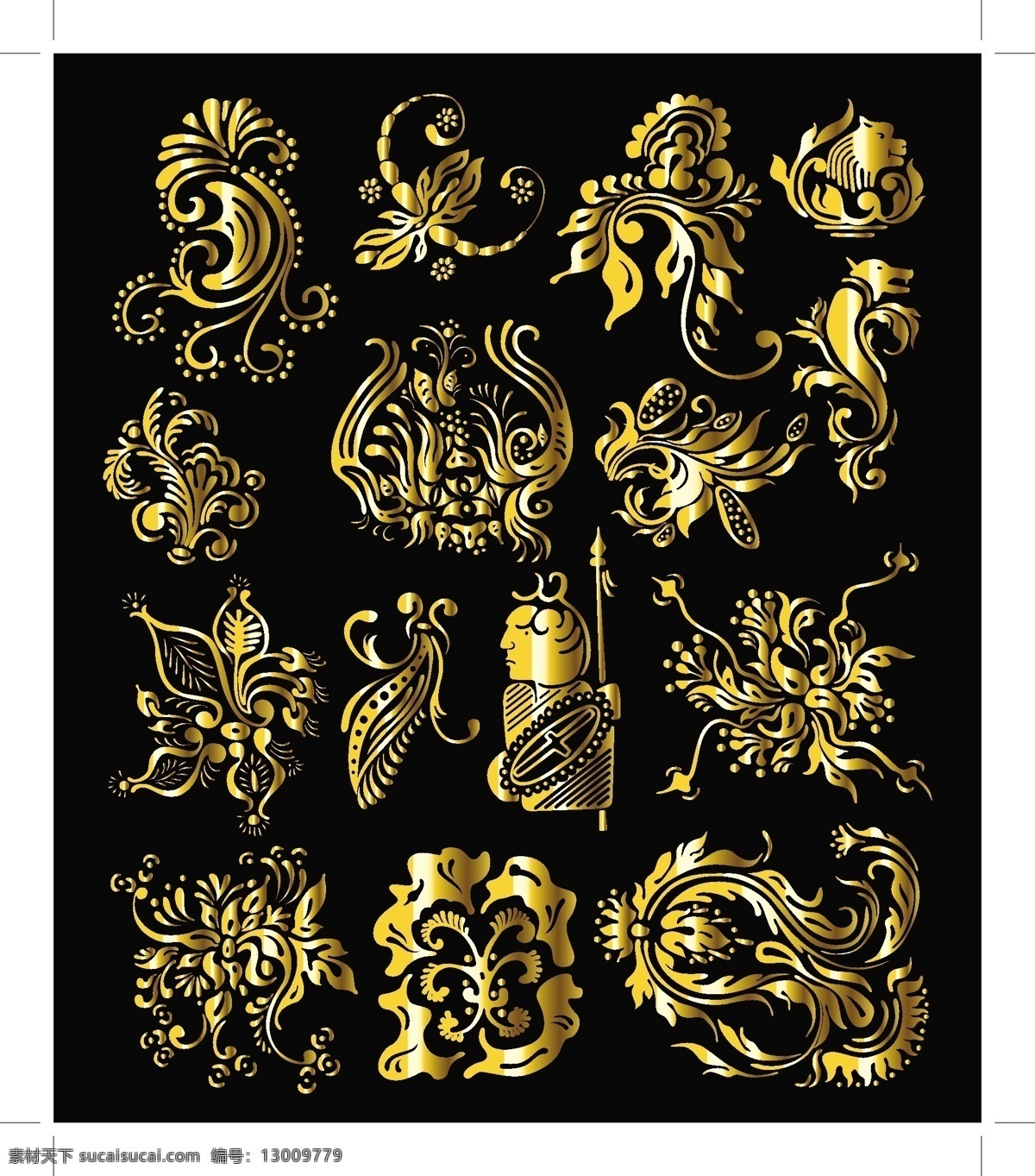 欧式金色花纹 纹理 花纹 底纹 欧式花纹 底纹边框 背景底纹